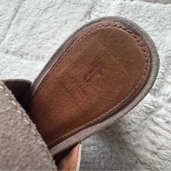 Frye & Co | Donna Suede Ash Slingback Block Heel Sandal | Size 9 - Picture 8 of 13